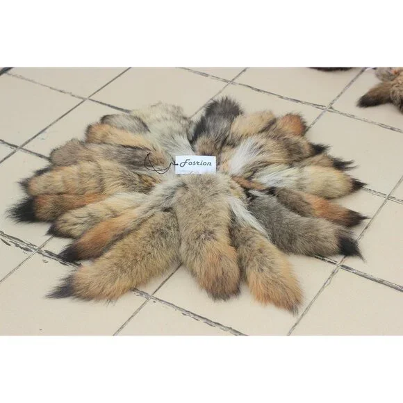 🆕Women Brown Fluffy Real Fox Tail Fur Keychain Pendant Cosplay Stylish Handbag - Picture 9 of 9
